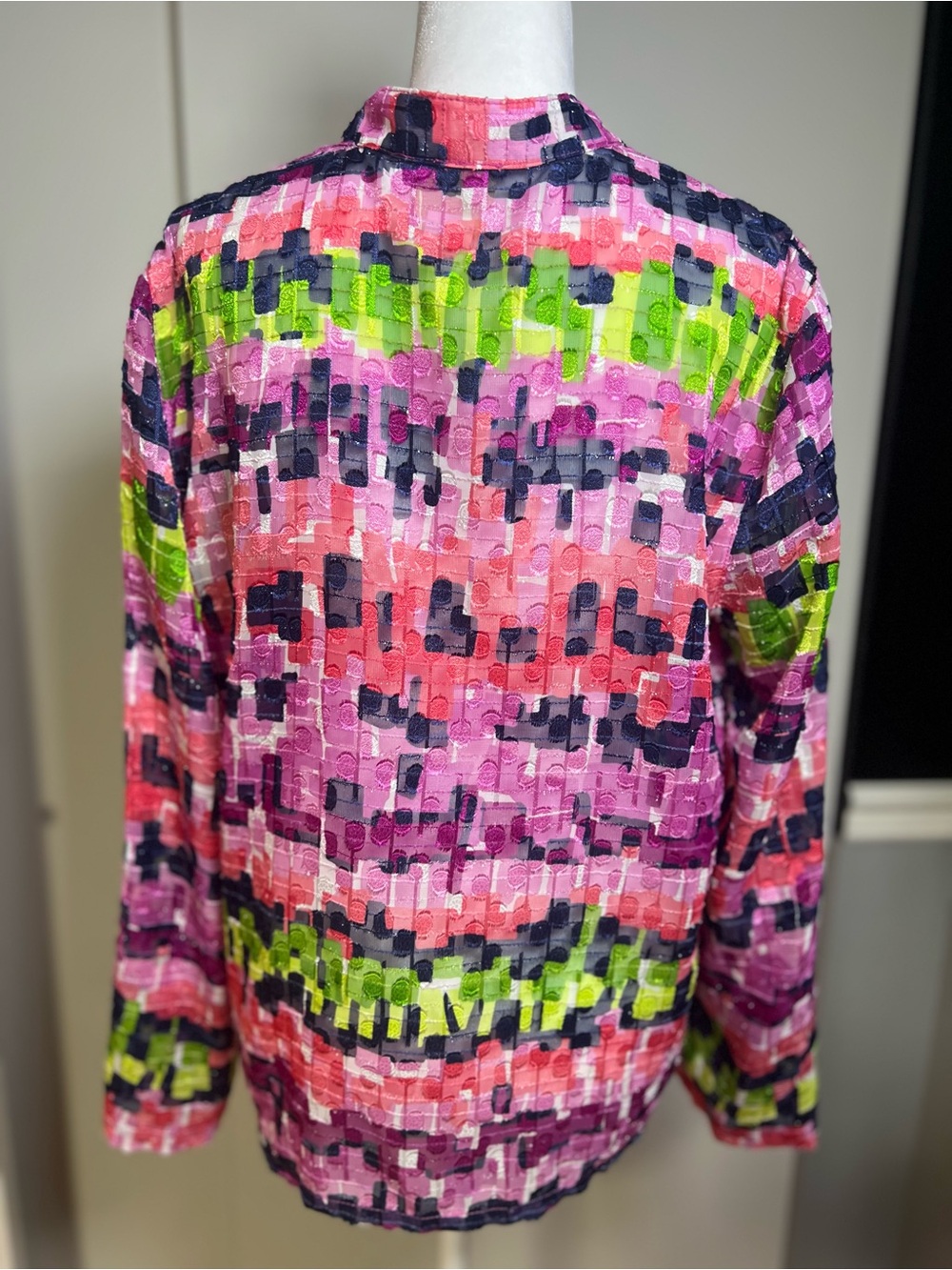 Ruby Rd. Pink Multi-Color Patterned Button-Front Top - Picture 2 of 3
